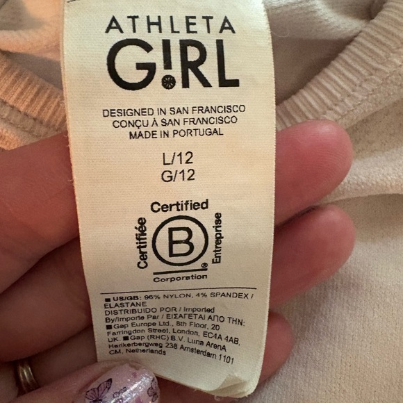 Athleta White Long Sleeve Tee Luxurious Comfort - Picture 2 of 3